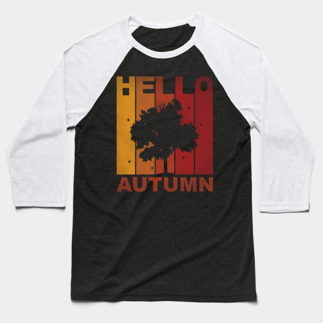 Hello Autumn Baseball T-Shirt by Epic Splash Graphics